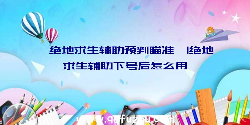 「绝地求生辅助预判瞄准」|绝地求生辅助下号后怎么用